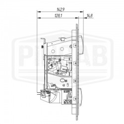 Porte flipper simple monnayeur