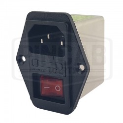 Prise C14 IEC mâle EMI avec interrupteur et fusible 10A