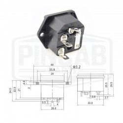 Prise C14 avec fusible