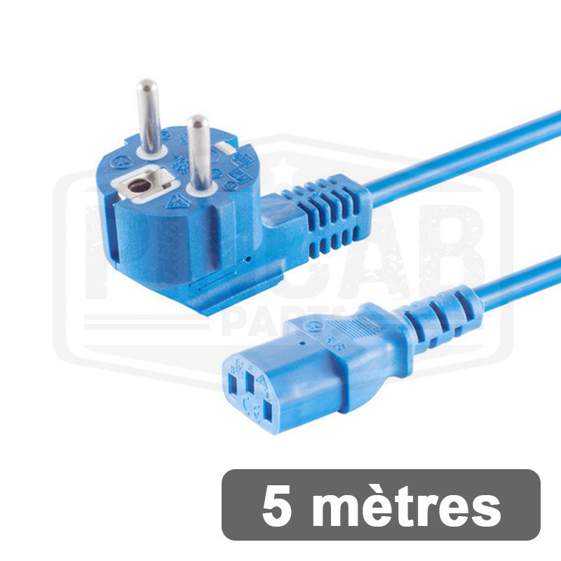 Câble alimentation C13 5m bleu