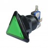 Bouton noir lumineux triangle vert