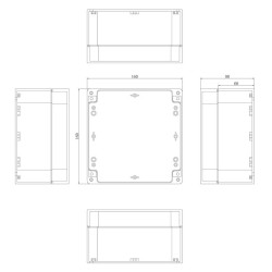 Boite électrique transparente 160 x 110 x 90  mm étanche IP65