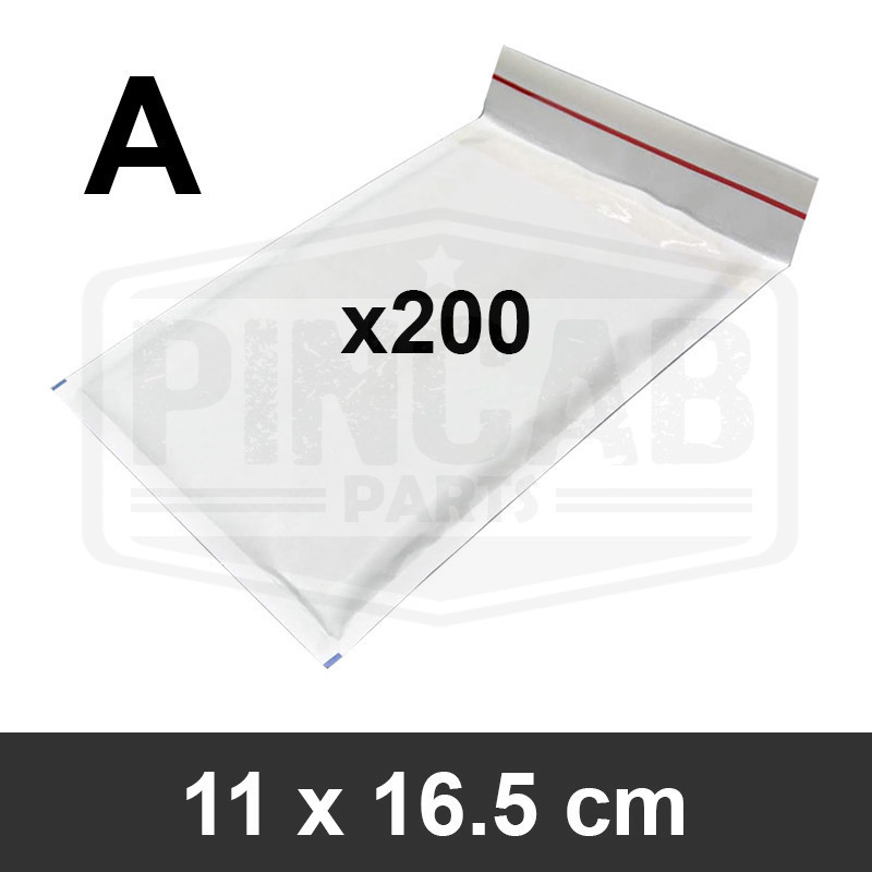 200 Enveloppes à bulles blanches autocollante 11x16.5cm A