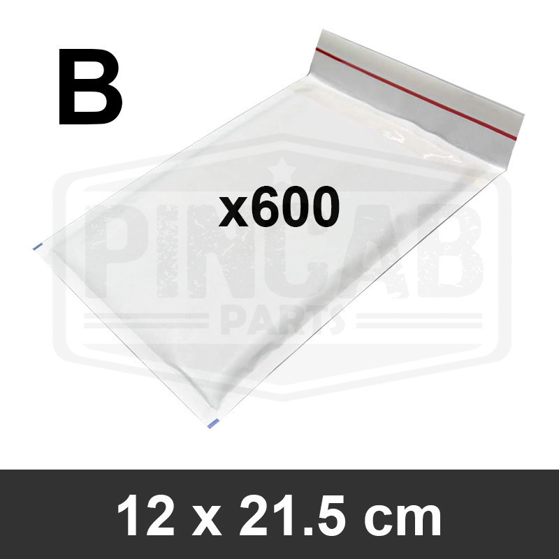 600 Enveloppes à bulles blanches autocollante 12x21.5cm B