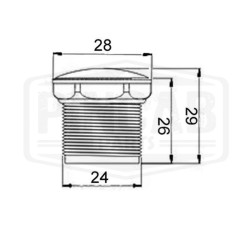Bouchon pour boucher un trou de 24 à 26mm