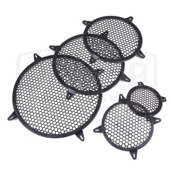 Grille de protection de haut parleur / subwoofer 25.5 cm noire nid d'abeille