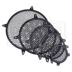 Grille de protection de haut parleur / subwoofer 25.5 cm noire nid d'abeille