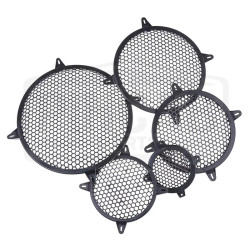 Grille de protection de haut parleur / subwoofer 25.5 cm noire nid d'abeille