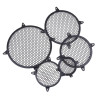 Grille de protection de haut parleur / subwoofer 25.5 cm noire nid d'abeille