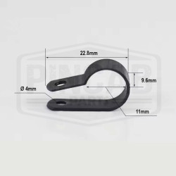 Collier de fixation 11mm en nylon de type R pour fils & câbles