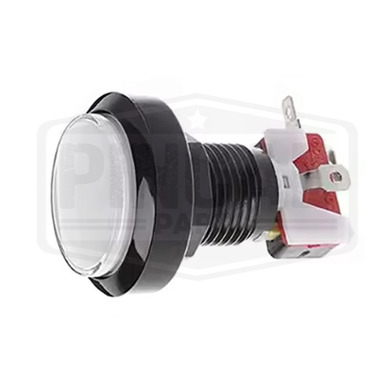 Bouton d'arcade lumineux bombé encastrable de 46mm blanc