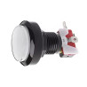 Bouton d'arcade lumineux bombé encastrable de 46mm blanc
