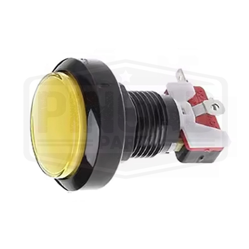 Bouton d'arcade lumineux bombé encastrable de 46mm jaune