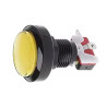 Bouton d'arcade lumineux bombé encastrable de 46mm jaune