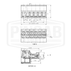 Connecteurs 14 broches à vis avec fixation 3.81mm