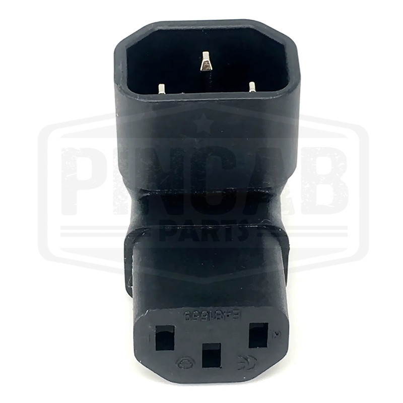 Adaptateur C14 vers C13 coudé 90° vers le haut