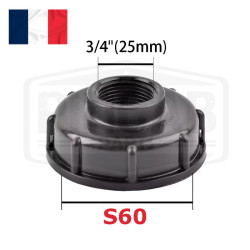 Bouchon Adaptateur Raccord Cuve IBC S60x6 Femelle 3/4" (25mm)