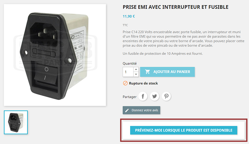 Alerte remise en stock produit quand client