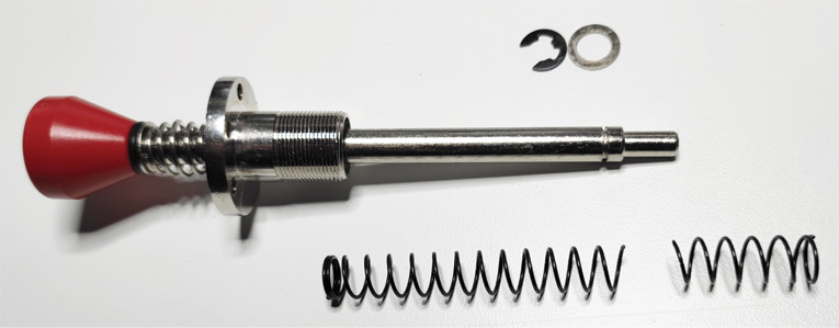 Coupé le ressort du lance bille mini